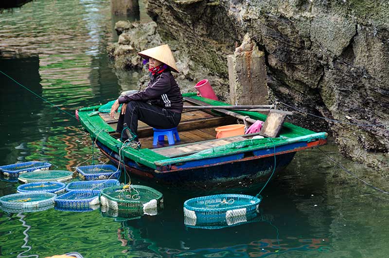 47 - Vietnam - Bahia de Halong - comercio flotante